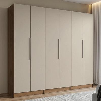 Guarda Roupa Modulado Neo 6 Portas de Bater 4 Gavetas MDP Rustic-crema Madesa 240CM