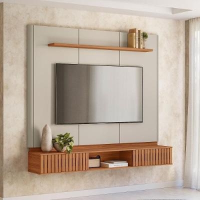 Home para TV Amarante 70" 183CM MDP-MDF com Portas Deslizantes Canela Off White Casah