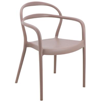 Cadeira Sissi Estrutura em Plástico Polipropileno Caramelo Tramontina 56.5CM
