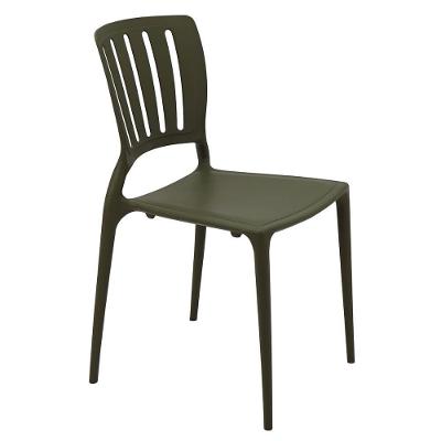 Cadeira Manu em Plástico com Revestimento em Polipropileno Verde Oliva Tramontina 52CM