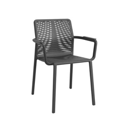Cadeira Livy Malfi Estrutura em Plástico Polipropileno Preta Plaxmetal 56CM