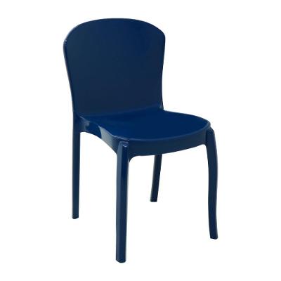 Cadeira Marina Eco Estrutura em Plástico Polipropileno Azul Tramontina 46CM
