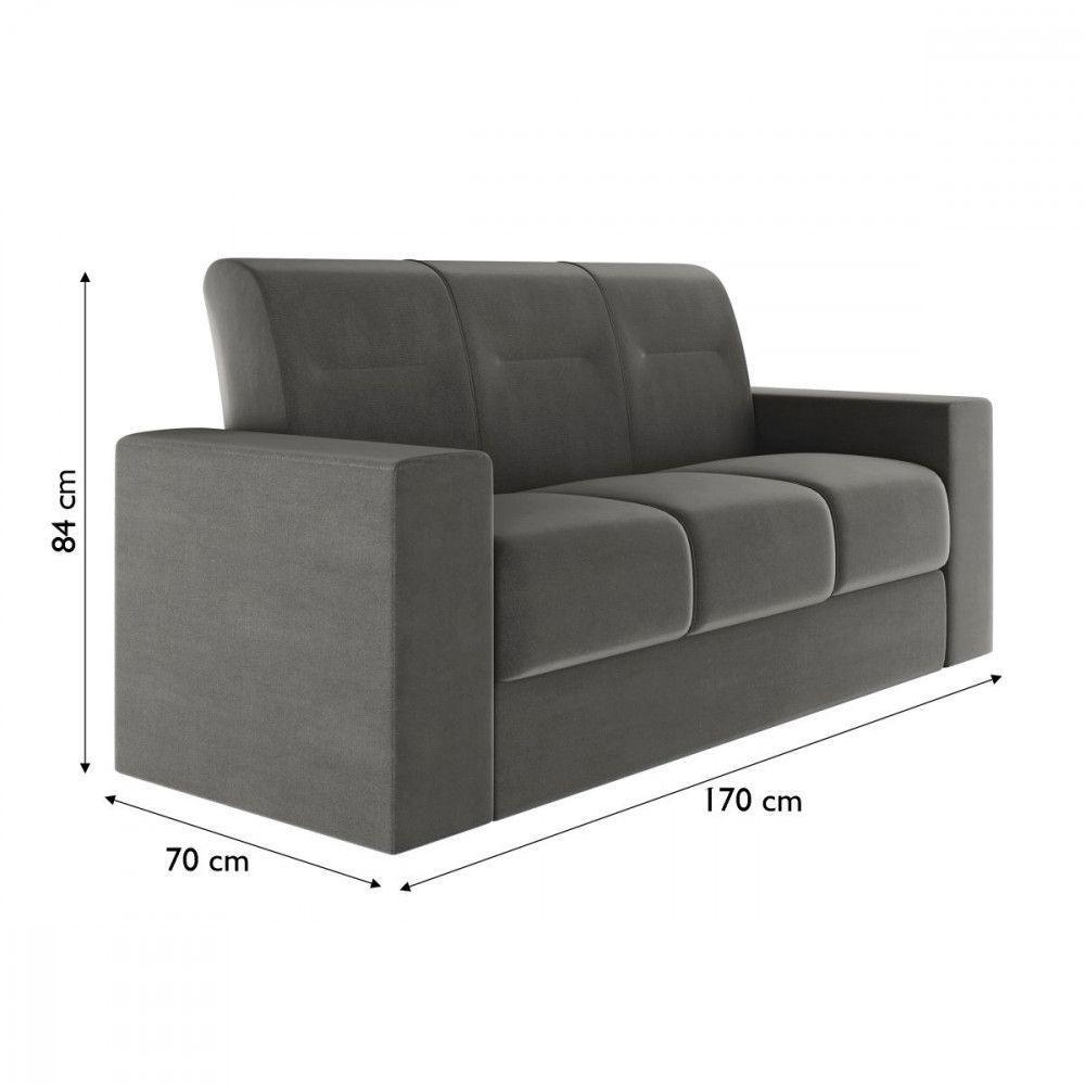 Sofá 2 E 3 Lugares Recife Veludo Cinza Mamflex Cinza - 4