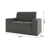 Sofá 2 E 3 Lugares Recife Veludo Cinza Mamflex Cinza - 5