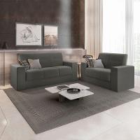 Sofá 2 E 3 Lugares Recife Veludo Cinza Mamflex Cinza - 6