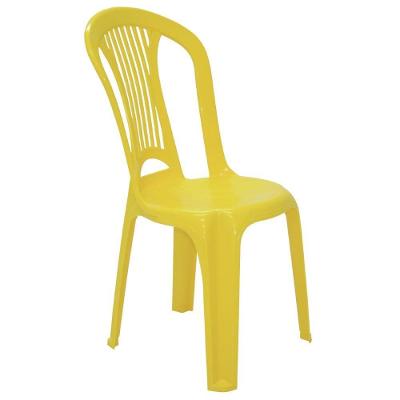 Cadeira Bistrô Atlântida Basic Estrutura em Plástico Polipropileno Amarelo Tramontina