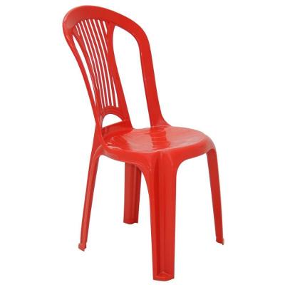 Cadeira Bistrô Atlântida Estrutura em Plástico Polipropileno Vermelho Tramontina