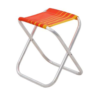 Banqueta de Praia Fiji Assento Tela Mesh Base Alumínio sem Encosto Laranja e Amarelo Tramontina