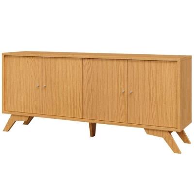 Balcão Buffet TB232CR Moderno 4 Portas MDF 180CM Carvalho Rosé Dalla Costa Móveis