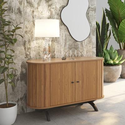 Balcão Buffet TB289 Moderno 2 Portas MDF 130CM Freijó-Preto Fosco Dalla Costa Móveis