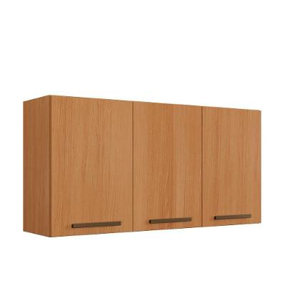 Armário Aéreo Ônix 104CM 3 Portas MDF-MDP Cinamomo Arte Móveis