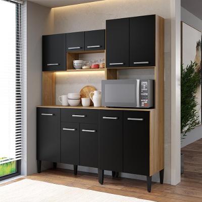 Armário de Cozinha Arizona Solid 10 Portas 1 Gaveta MDP 152CM Móveis Carraro