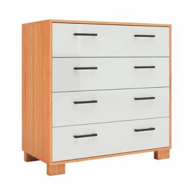 Gaveteiro W344 4 Gavetas MDF Puxador Plástico Off White Dalla Costa Móveis 90CM