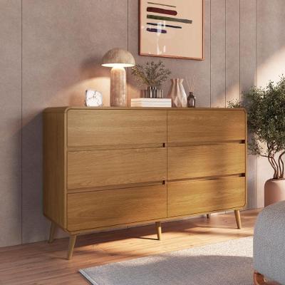 Cômoda Curve 6 Gavetas MDF Puxador Plástico Café Dalla Costa Móveis