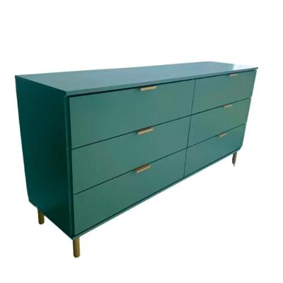 Cômoda DM243 6 Gavetas MDF MDP Puxador MDF Verde Oliva Ditália Móveis