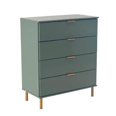 Cômoda Ditália 4 Gavetas MDF Puxador em MDF Verde Oliva Ditália Móveis
