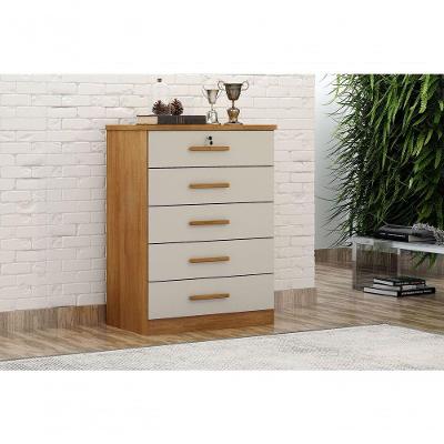 Cômoda Austria 5 Gavetas MDF-MDP Fendi Móveis Novo Horizonte