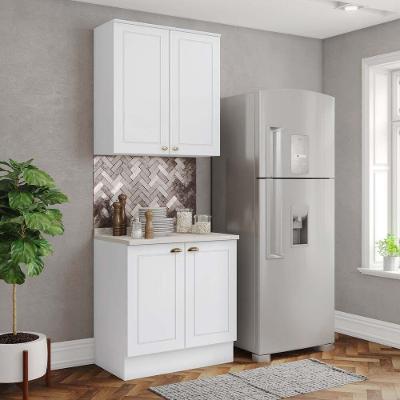 Cozinha Compacta Amy Casa 812 2 Portas 4 Gavetas MDF Branco Casa 812