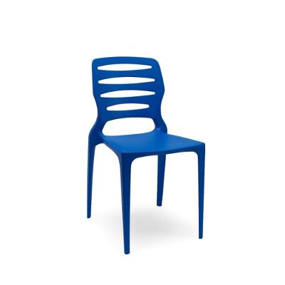 Cadeira Ville Estrutura em Plástico Polipropileno Azul Plaxmetal