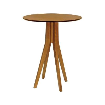 Mesa Bistrô Sevilha sem Porta 1 Prateleira Madeira Maciça e MDF 80CM Amêndoa