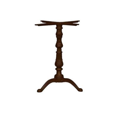 Pé de Mesa Veroninha sem Porta Alumínio Fundido 53CM Marrom com Trava de Mesa