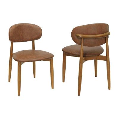Kit 2 Cadeiras Ravena Madeira Maciça Corano Amêndoa Decorise