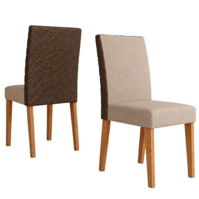 Kit 2 Cadeiras Luara MDF Suede Aveludado Café Poliman Móveis