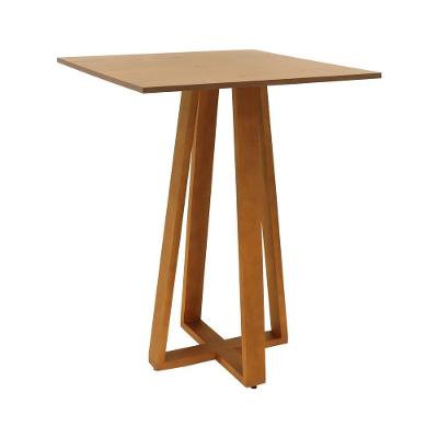 Mesa Bistrô Madri sem Porta sem Gavetas Madeira Maciça 80CM Amêndoa e Tampo Laminado Cinamomo