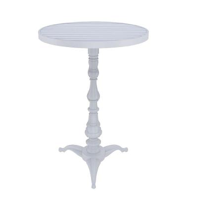 Mesa Bistrô Alta Veroninha sem Porta 1 Prateleira Alumínio Fundido 70CM Branco