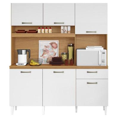Kit Cozinha Compacta Siena 2000446 6 Portas 1 Gaveta MDP MDF 160CM Aramóveis
