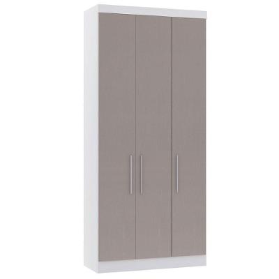 Guarda Roupa Modulado Alpes 3 Portas de Bater 2 Gavetas MDP Branco Pf-cinammon Pf Luciane Móveis