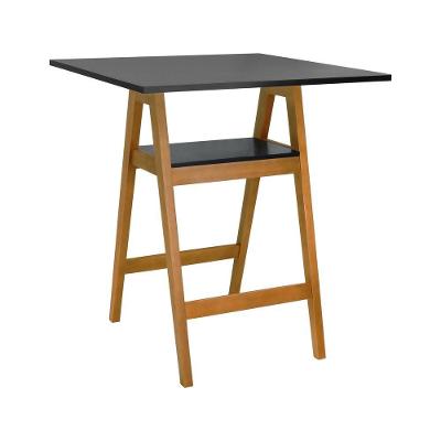 Mesa Bistrô Miami sem Porta Madeira Maciça e MDF 80CM Amêndoa Decorise