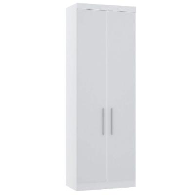 Guarda Roupa Modulado Alpes 2 Portas de Bater MDP Branco Pf Luciane Móveis 79CM