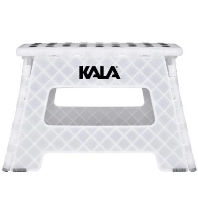Banqueta Plástica Dobrável Branca PP 150kg Kala Assento em Plástico Base Fixa Branco Kala