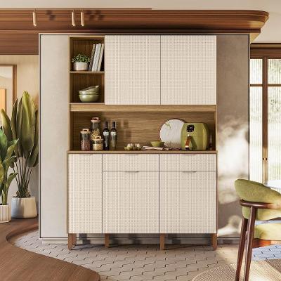Armário de Cozinha Compacto Flora 5 Portas 2 Gavetas MDF-MDP 144CM Kit's Paraná