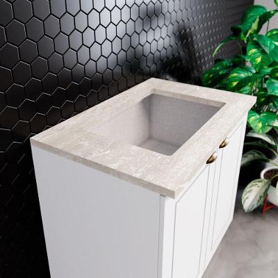 Tampo para Balcão de Cozinha Calcare BP sem Porta BP 80CM Cinza Móveis Henn