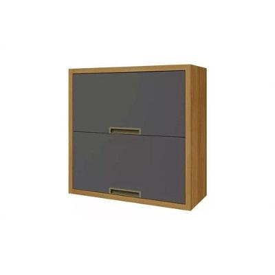 Armário Aéreo Imperatriz 80CM 2 Portas MDF Amadeirado Imperatriz Freijó