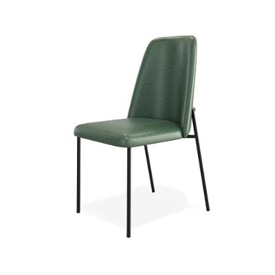 Cadeira Livia Estrutura em Aço Estofado em Courissimo Verde SSX Multicoisas