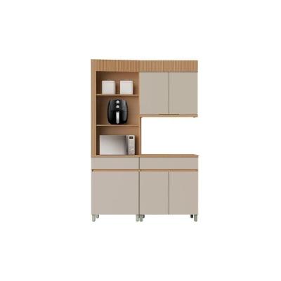 Kit Cozinha Modulada Realeza 3 Portas 2 Gavetas MDF Carvalho e Greice Nesher