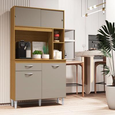 Cozinha Compacta Duda 4 Portas 1 Gaveta MDF MDP 90CM Off White Mobigu