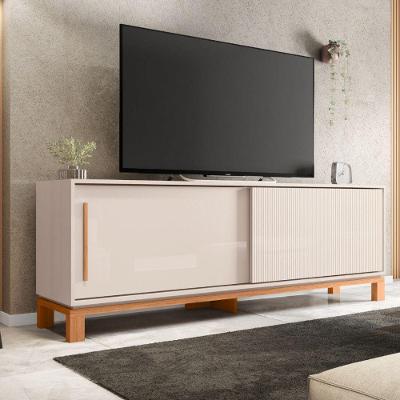 Rack para Tv Mondrian 65" 179,4cm MDF-MDP Fosco Off White Caemmun Móveis