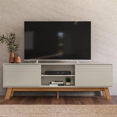 Rack Estante Dubai para TV Até 70" 180CM MDF Laqueado Off White Peternella Móveis