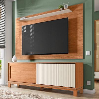 Rack Painel Dora para Tv 65 Polegadas 179,4cm em MDP Freijo-off White Caemmun Móveis