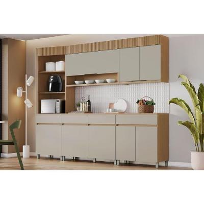 Kit Cozinha Realeza 5 Módulos MDF Amadeirado Carvalho-Greice Nesher Móveis