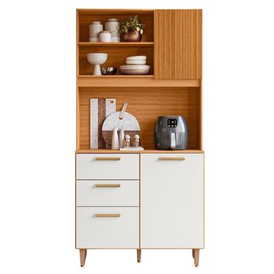 Kit Cozinha Sicília Piccolo 3 Portas 2 Gavetas MDP 92CM Café