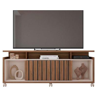 Rack Bancada para Tv Até 65 Polegadas Oasis 160cm MDP Nogueira San Remo-off Perfect Caemmun Móveis