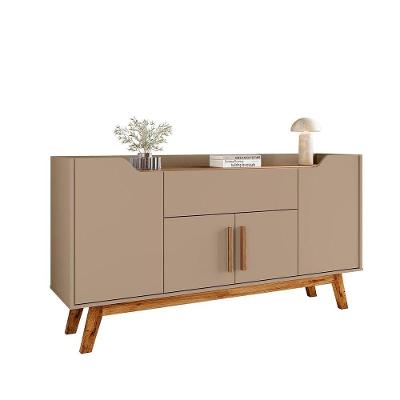 Aparador Buffet Future Moderno 4 Portas 1 Gaveta MDP 136CM Fendi Bechara Móveis