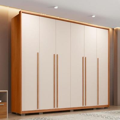 Guarda Roupa Casal Milanus 2.7 6 Portas 6 Gavetas MDF MDP Freijó - Off White Mais de Casa
