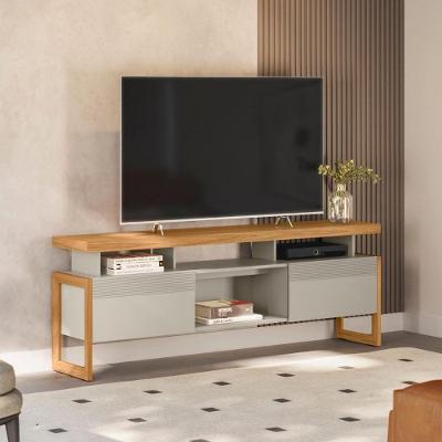 Rack Tv Esmeralda 70" 180CM MDF e MDP Off White Mais de Casa