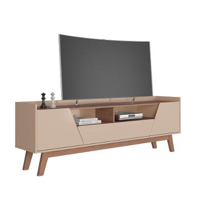 Rack Florença para TV Até 70" 180CM MDP-MDF com Pés Madeira Fendi Bechara Móveis